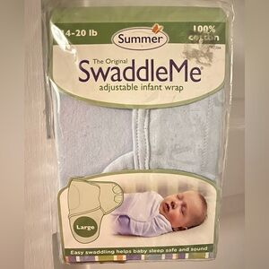 SwaddleMe Large Blue Adjustable Infant Wrap - Soft Blue